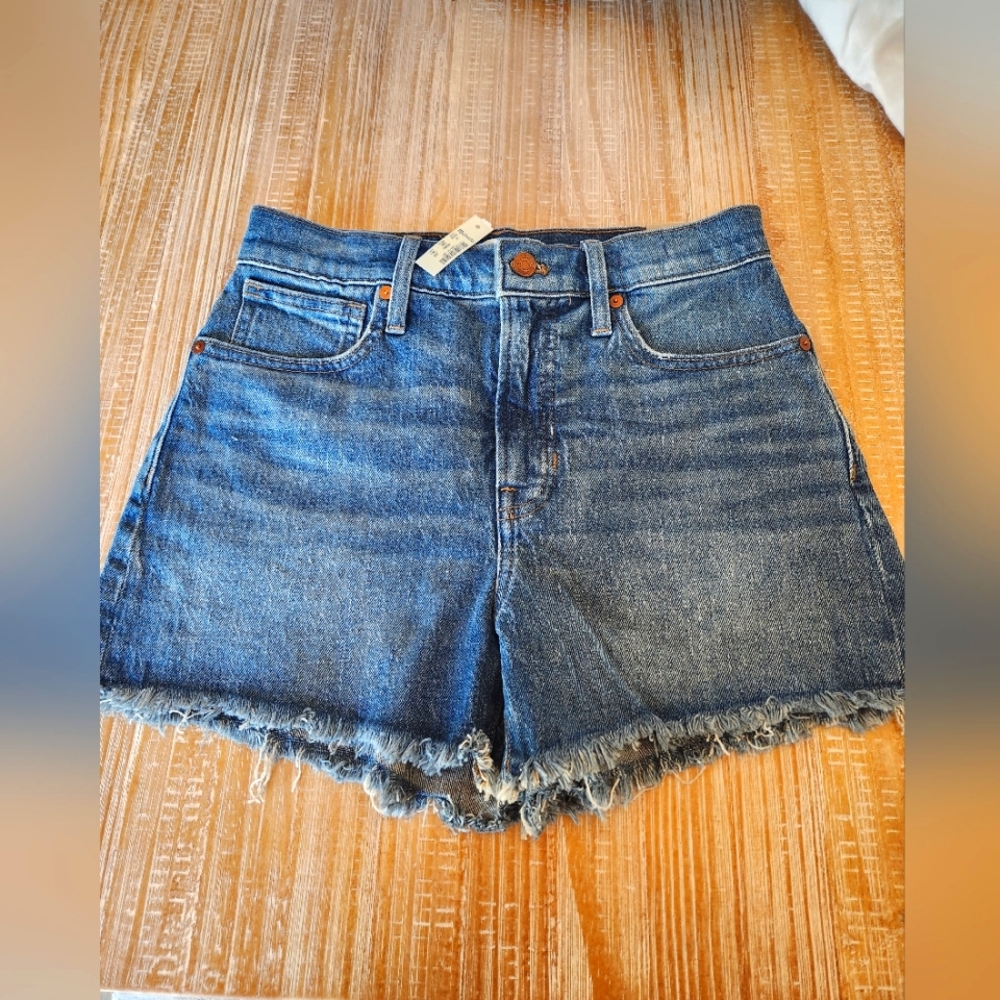 Madewell Blue Denim High-Rise Jean Shorts